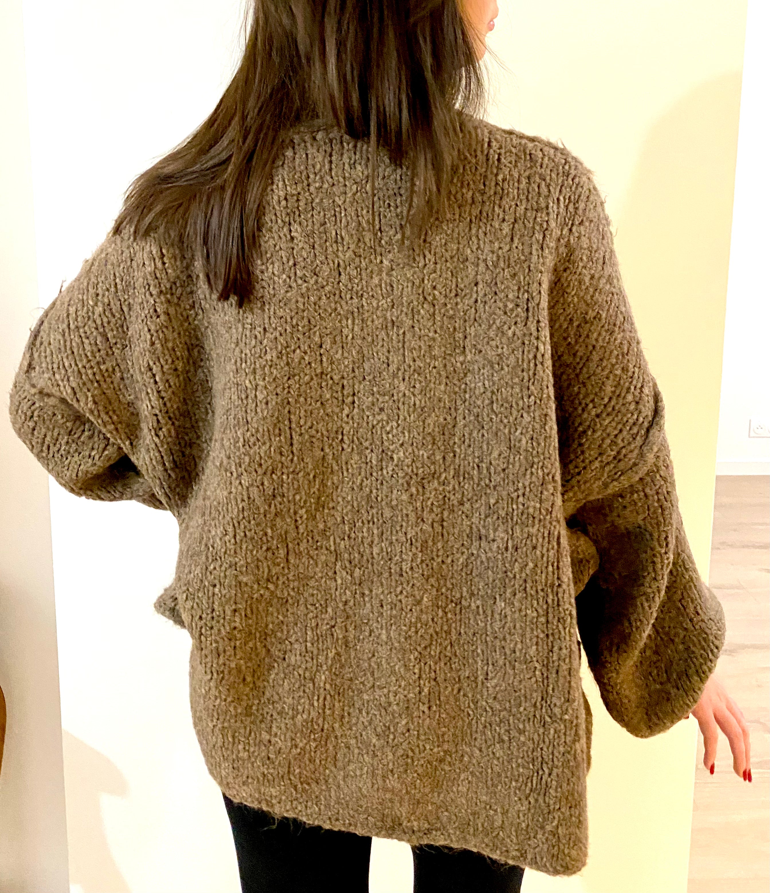 Pull OVERSIZE taupe