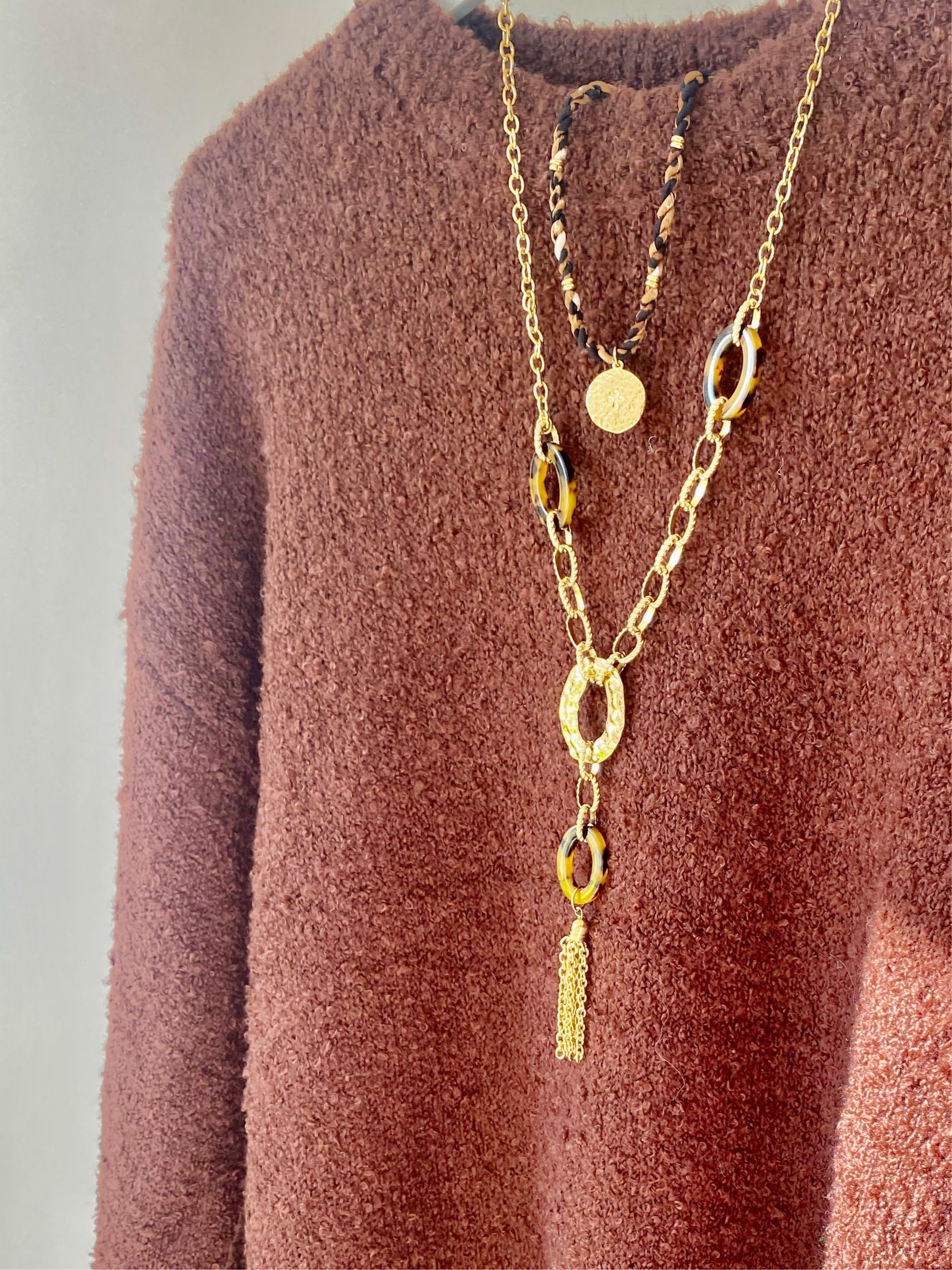 Pull large bouclette col rond