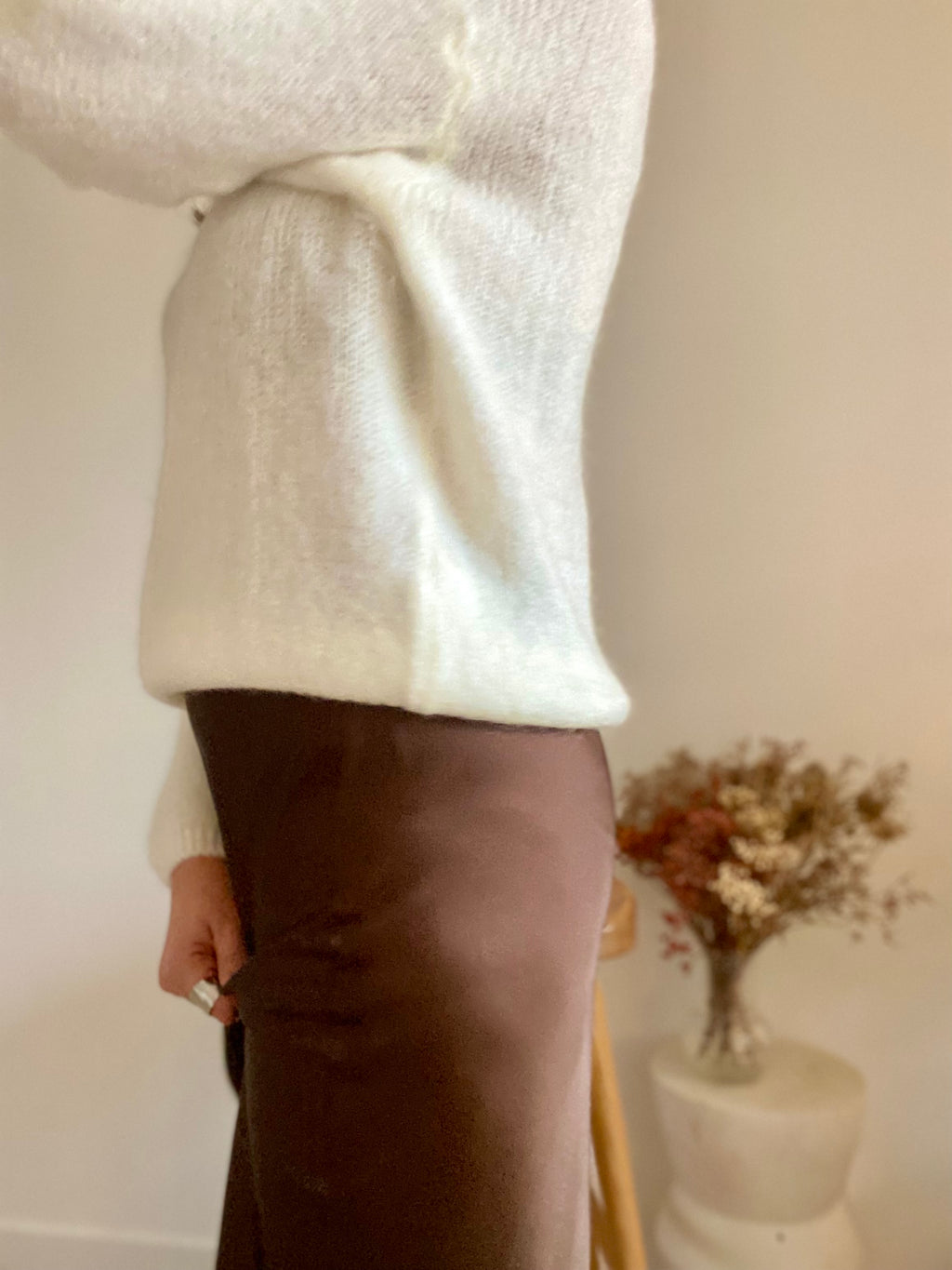 Pull tout doux en mohair et laine