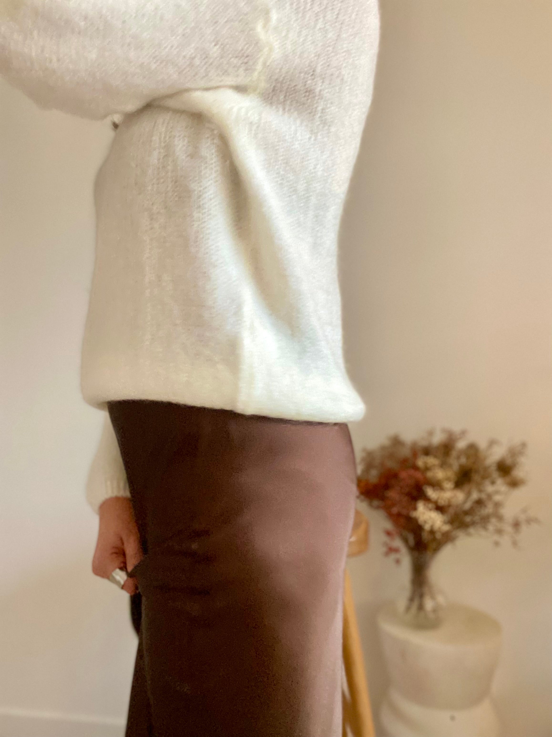 Pull tout doux en mohair et laine