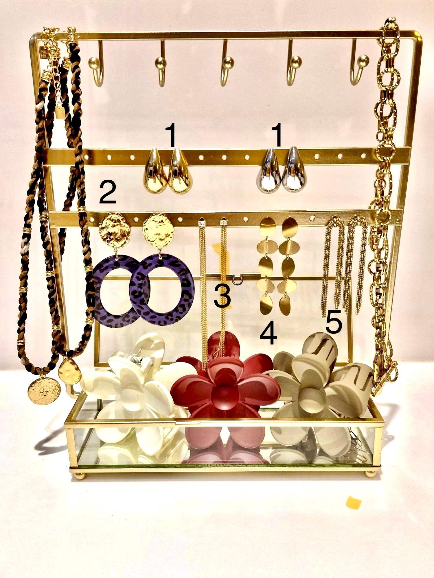 Boucles d’oreilles pendantes dorées