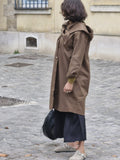 Trench long a capuche