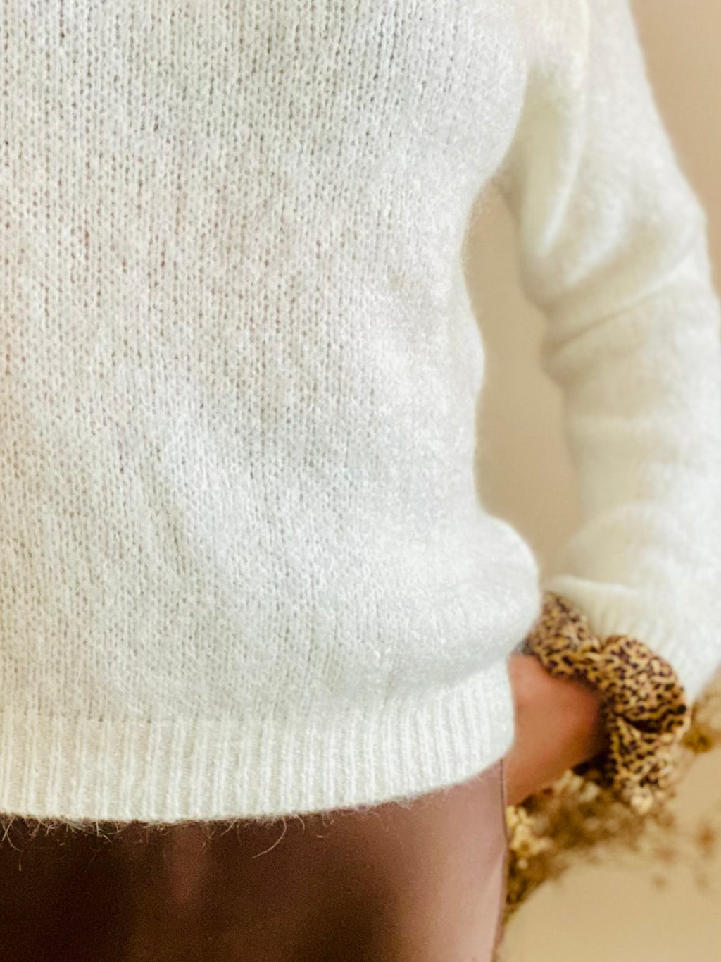 Pull tout doux en mohair et laine