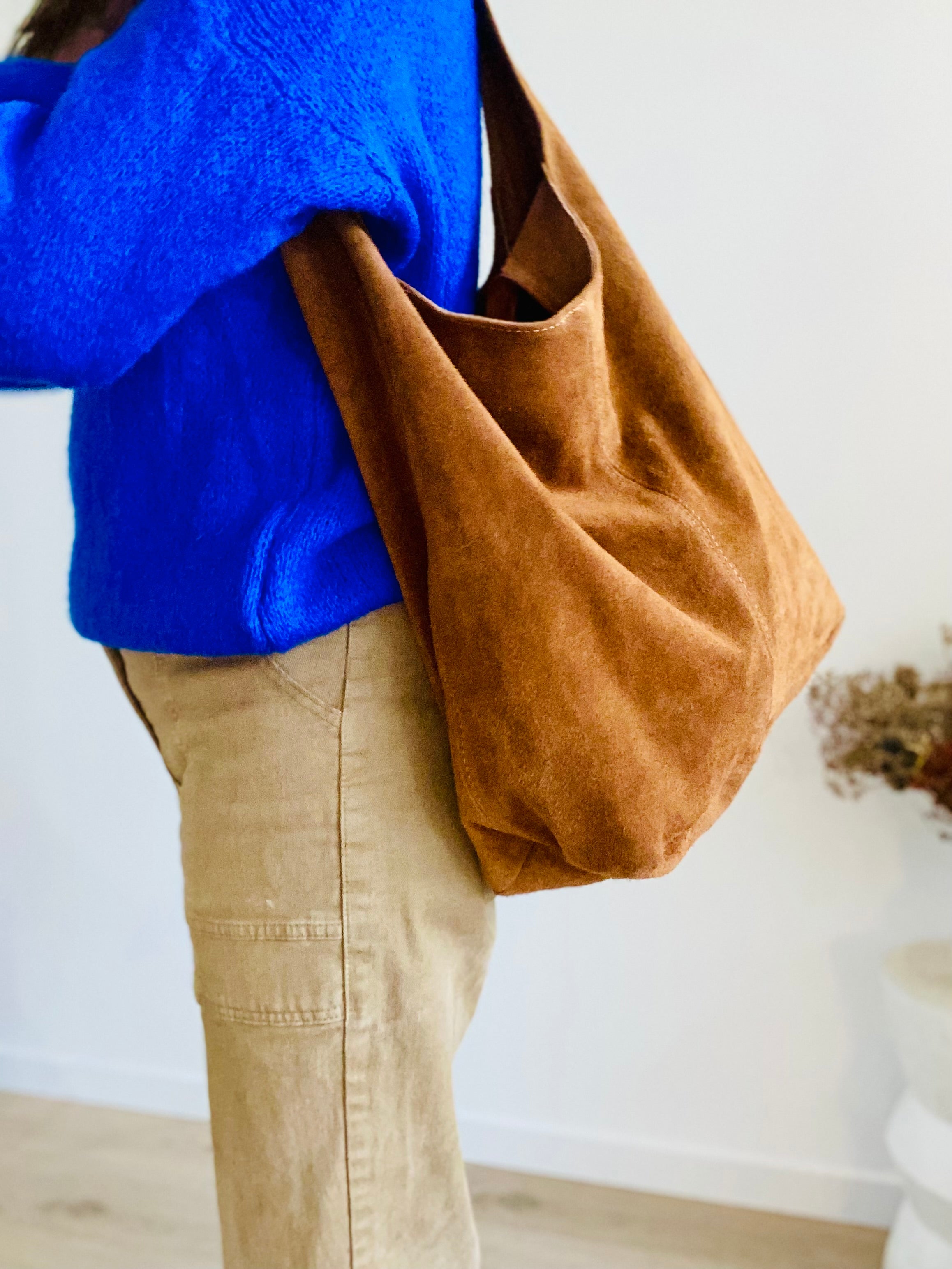 Sac souple en daim élégant et original