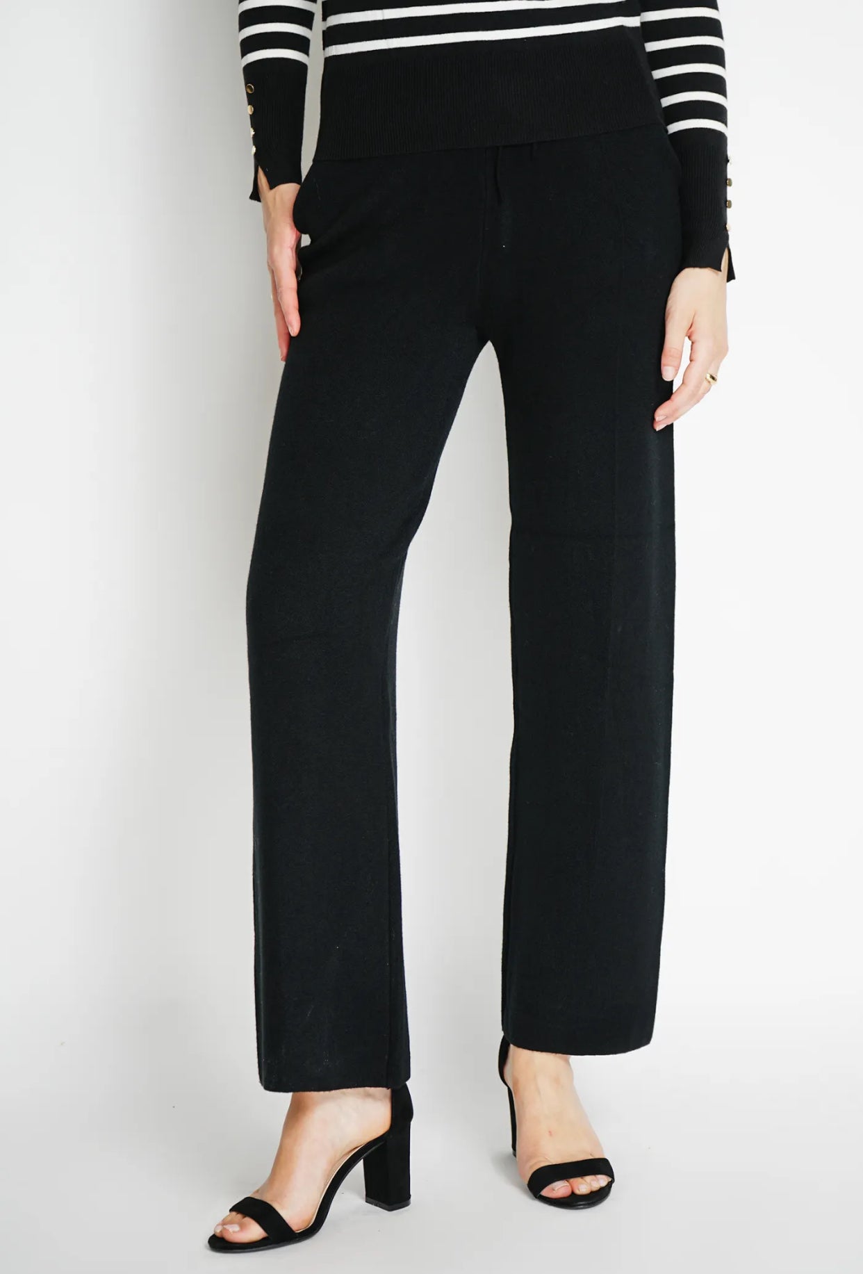 Pantalon large homewear noir