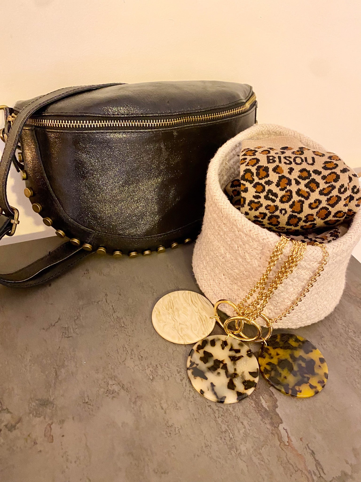Sac banane en cuir