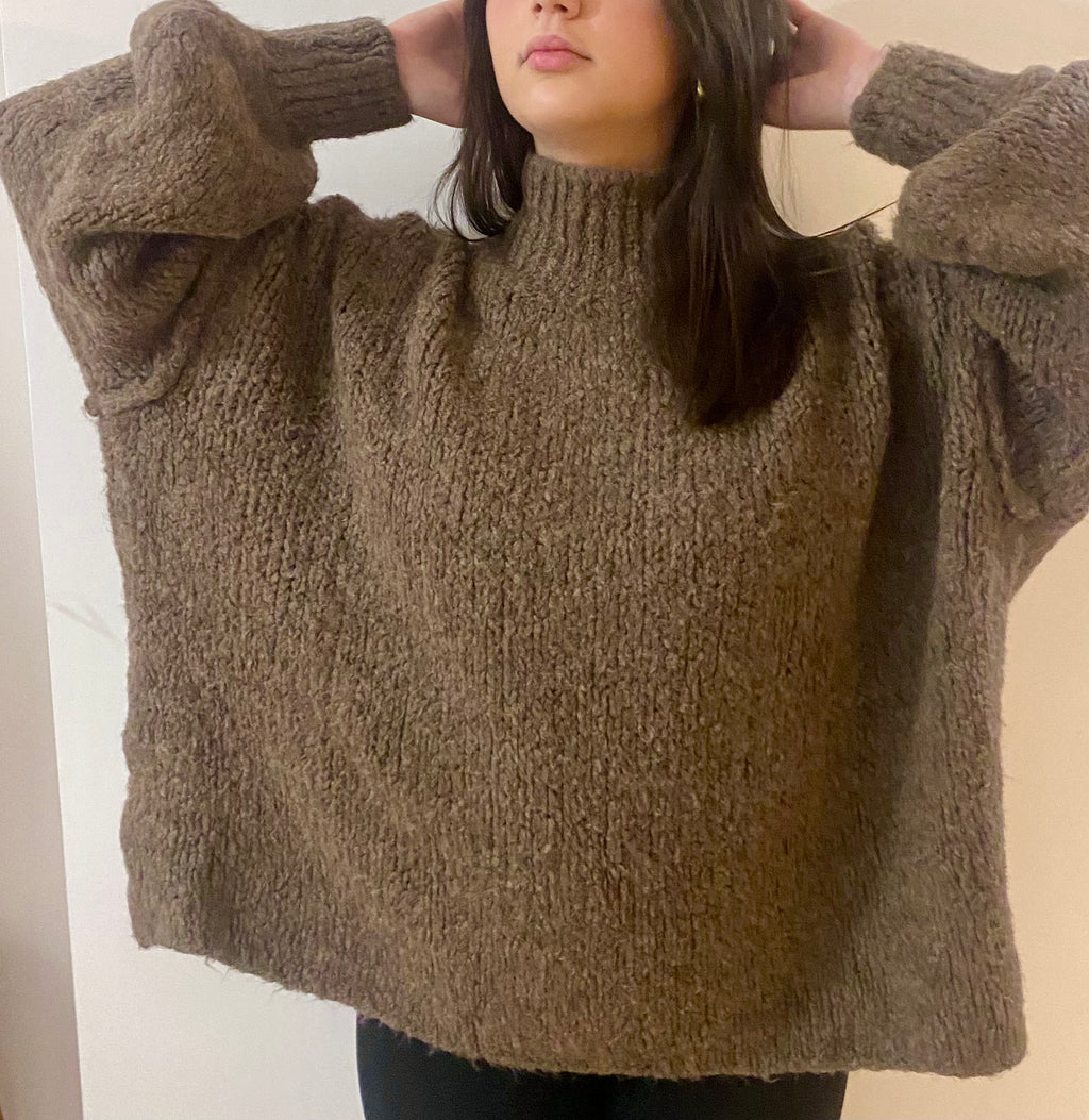 Pull OVERSIZE  taupe
