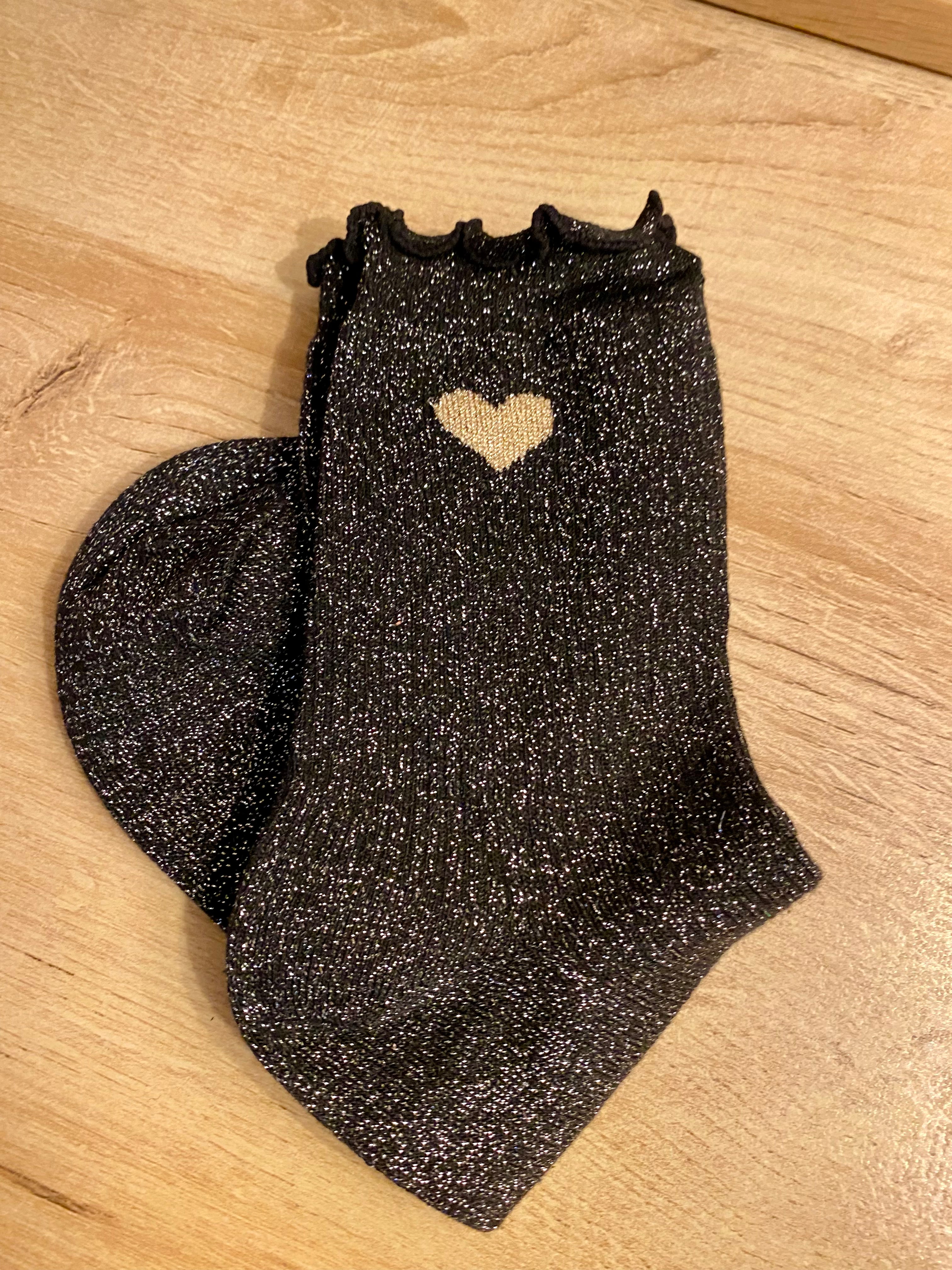 Chaussettes COEUR doré
