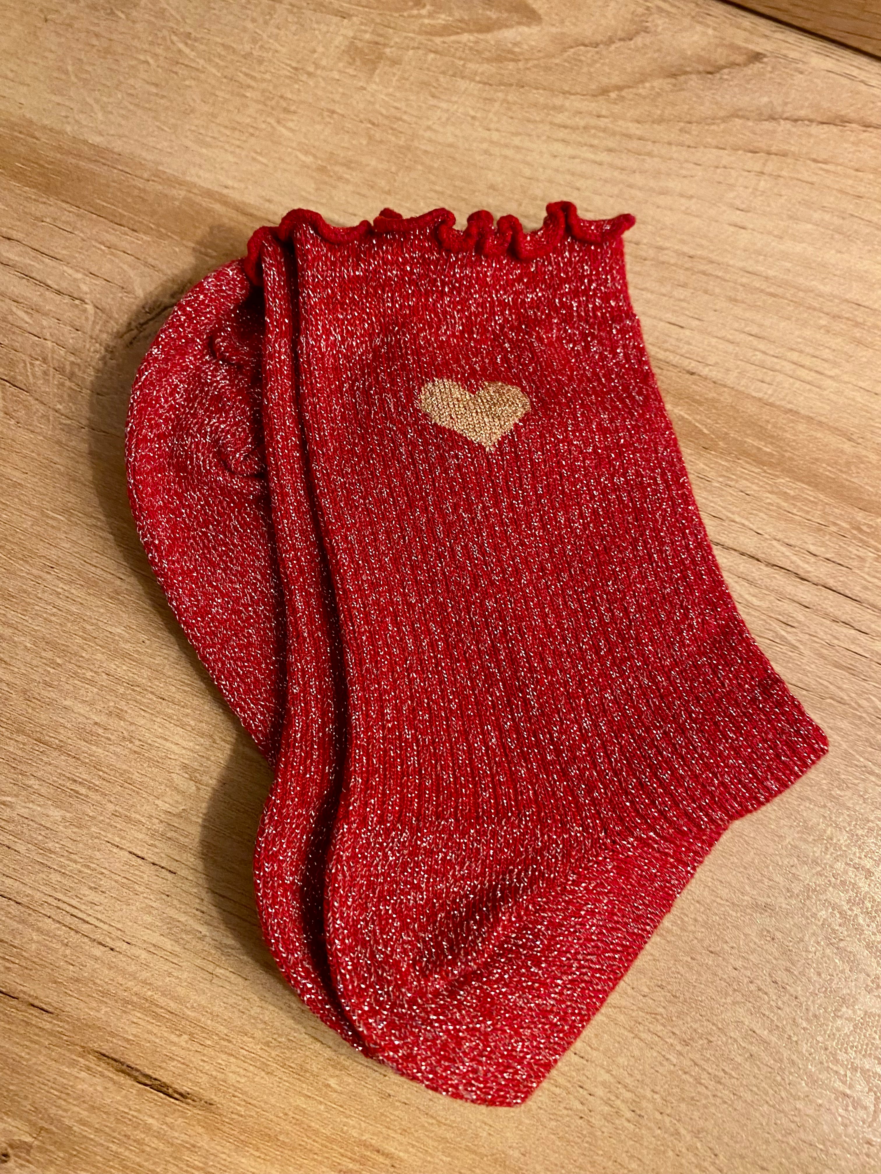 Chaussettes COEUR doré