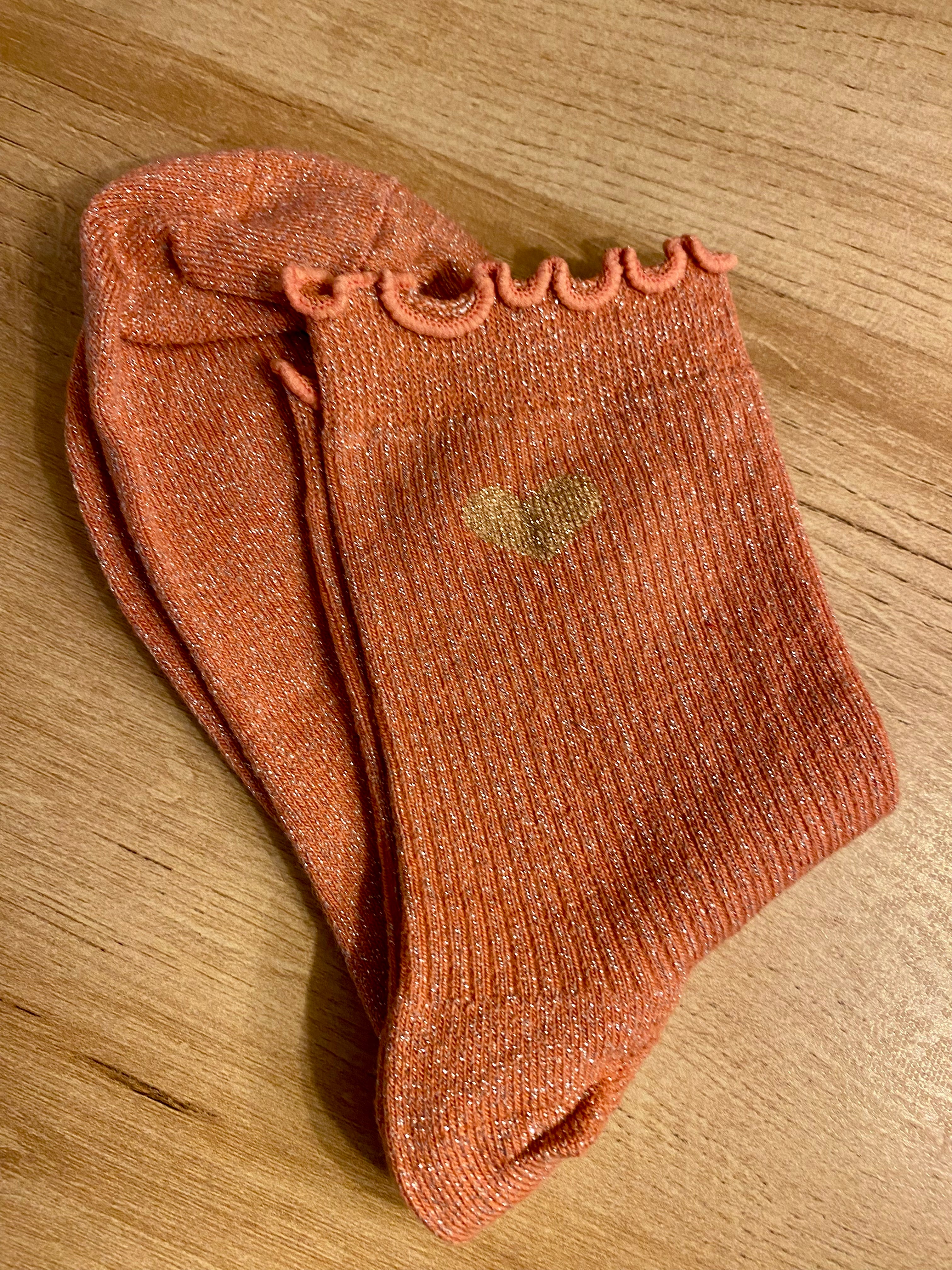 Chaussettes COEUR doré