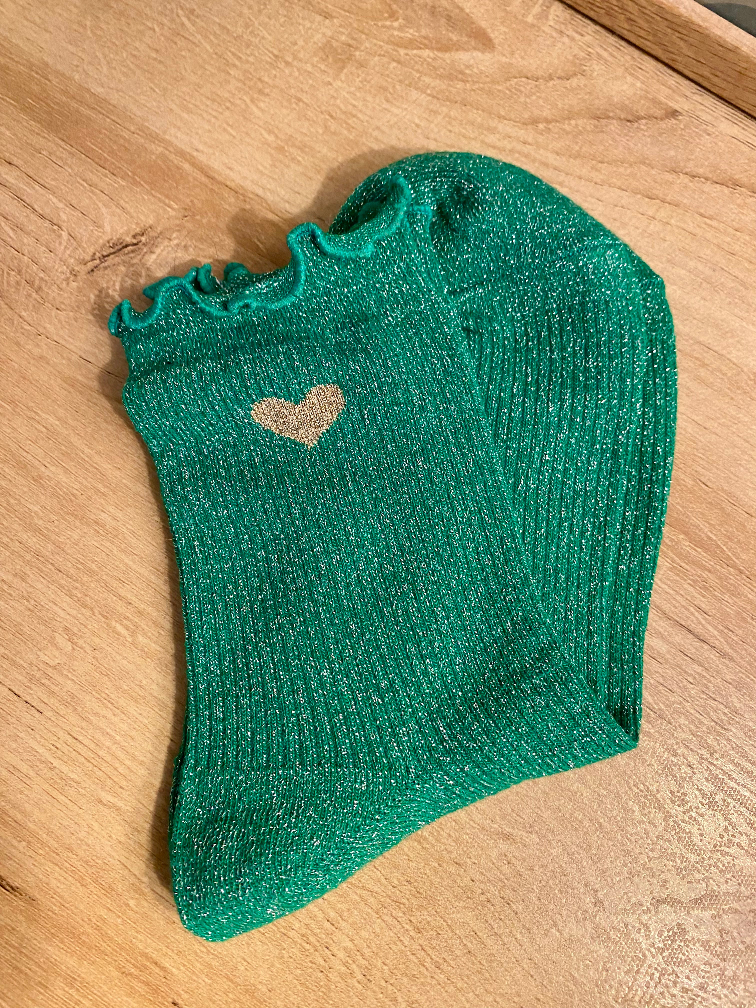 Chaussettes COEUR doré