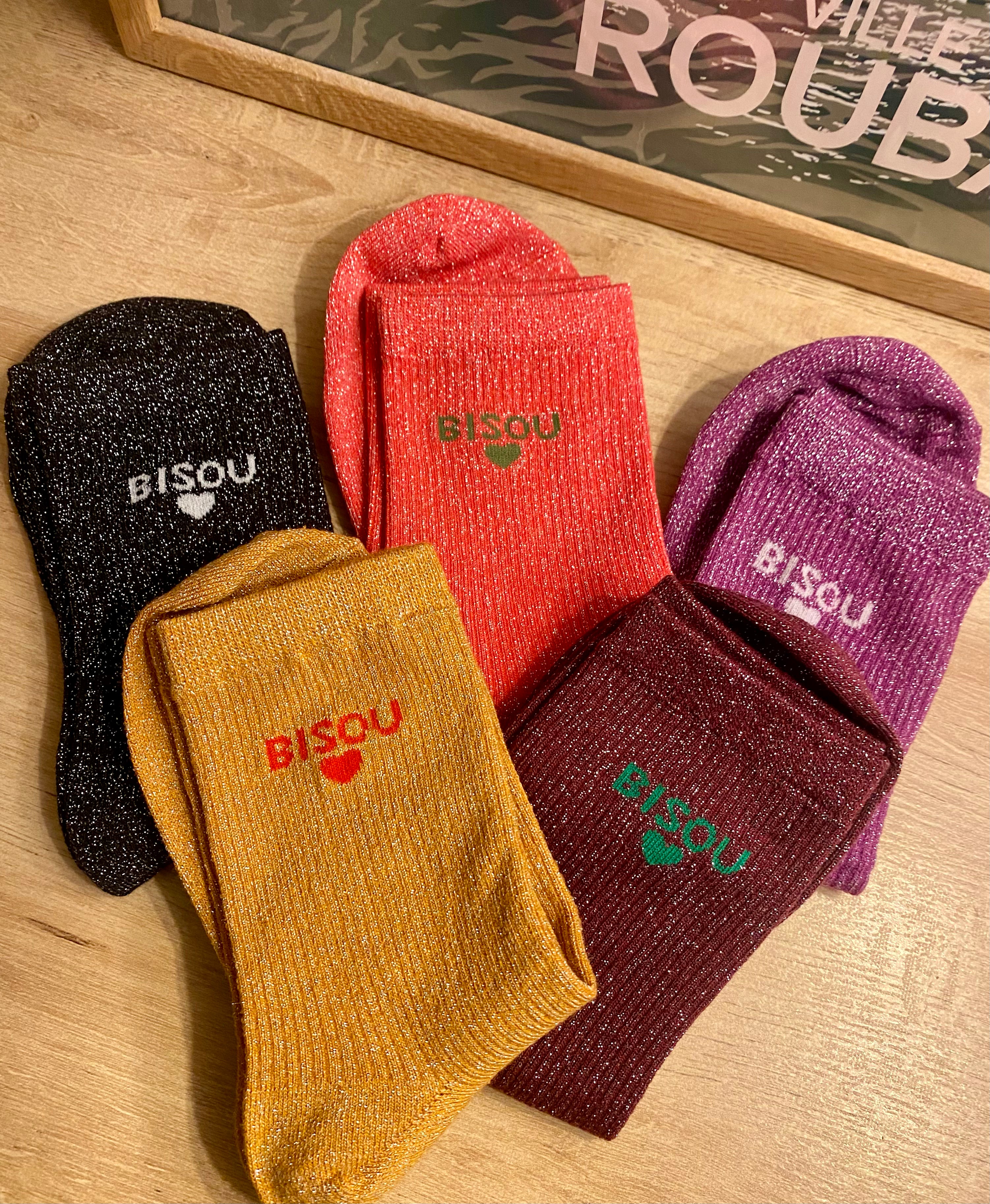 Chaussettes BISOU glitter brillantes