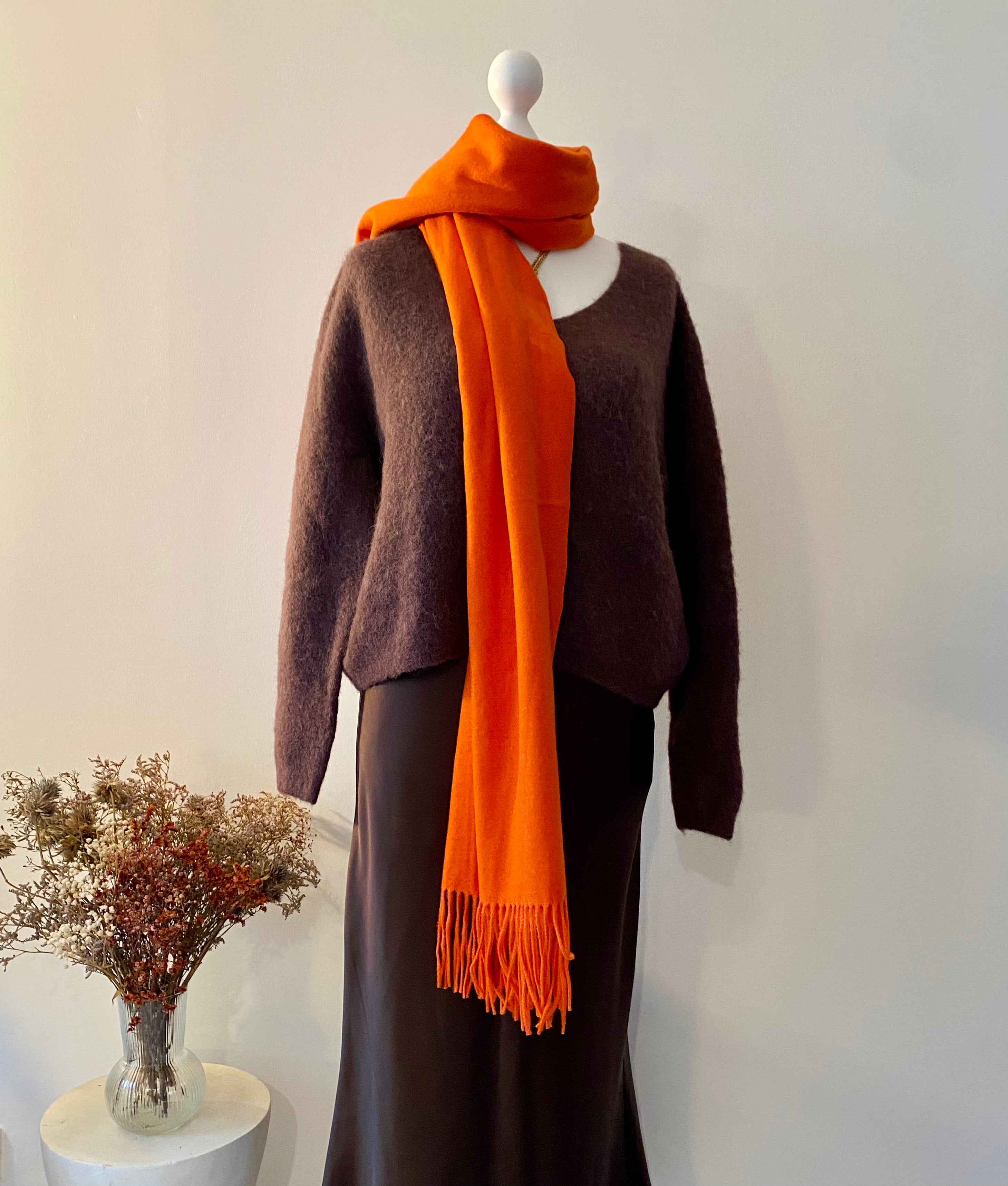 Écharpe élégante en cachemire, laine et viscose – Confort et style