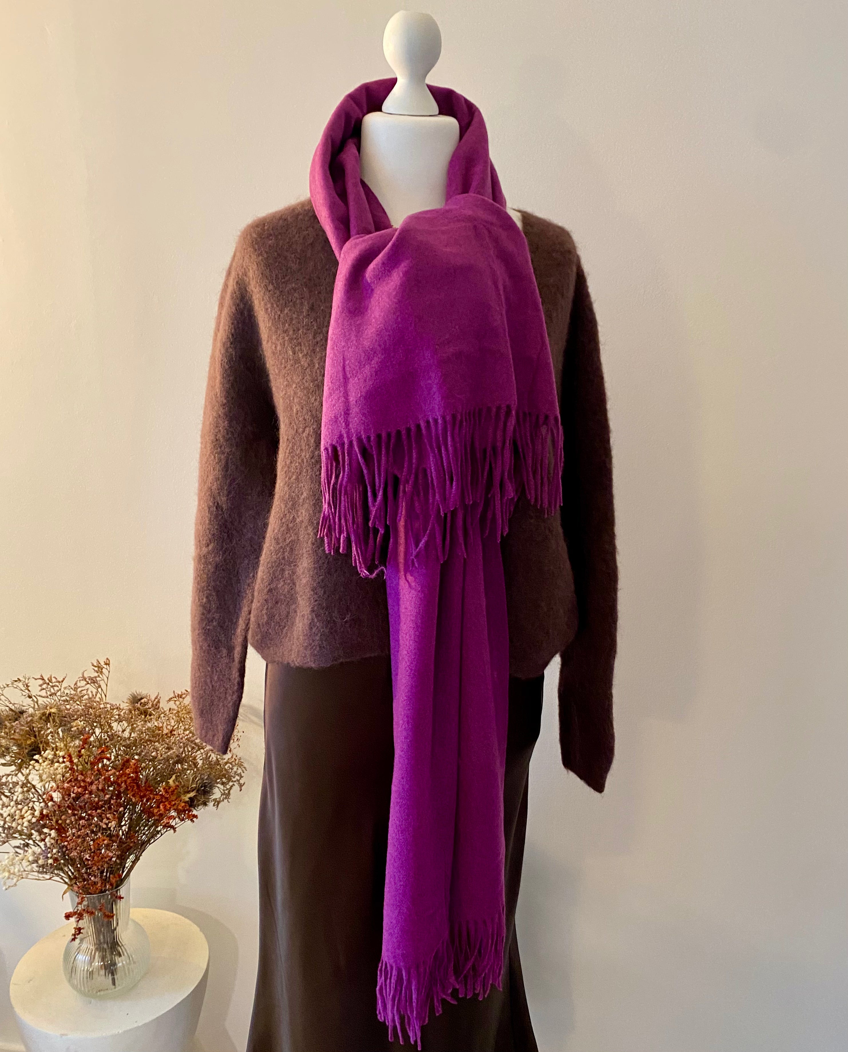 Écharpe élégante en cachemire, laine et viscose – Confort et style