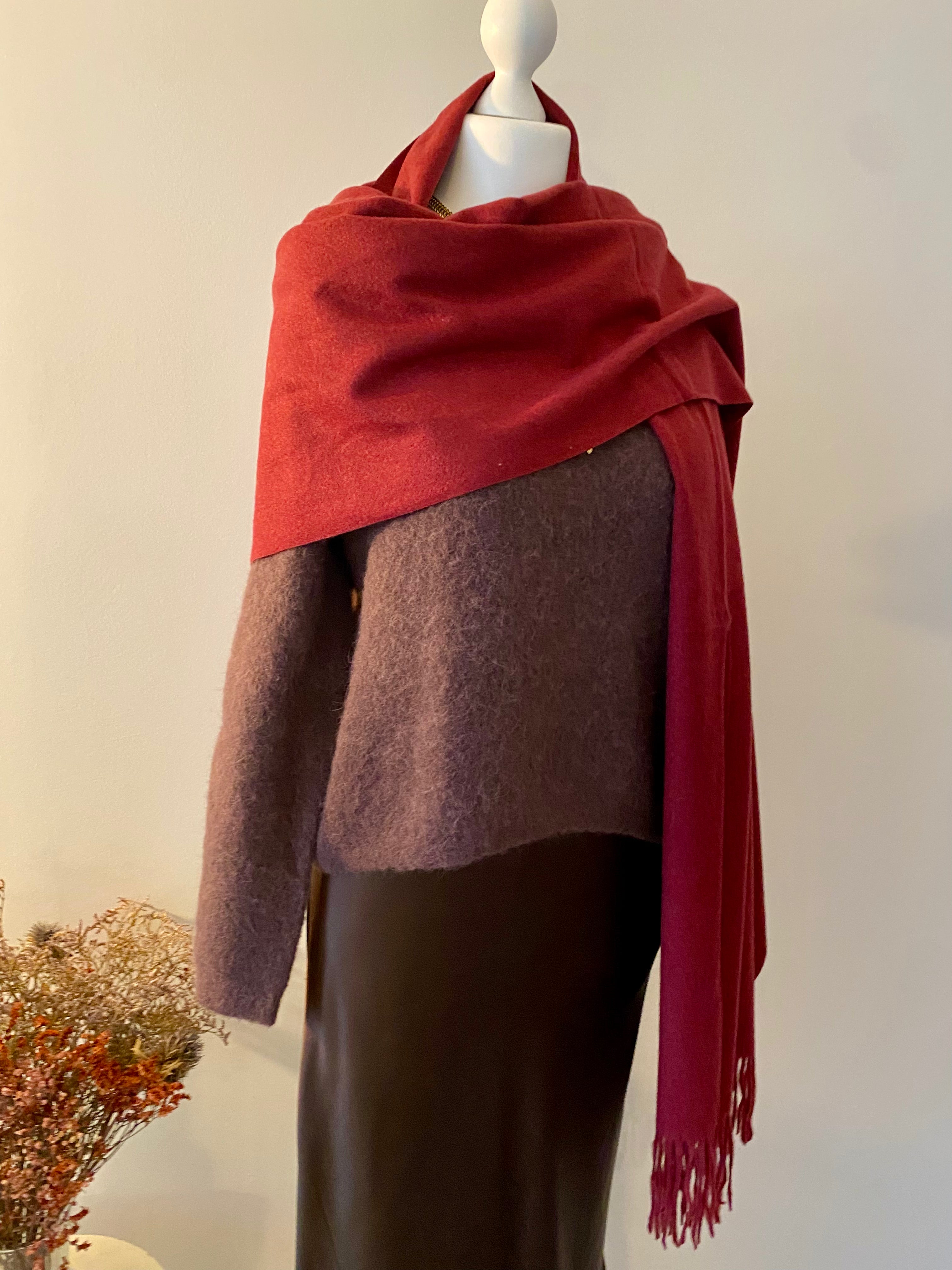Écharpe élégante en cachemire, laine et viscose – Confort et style