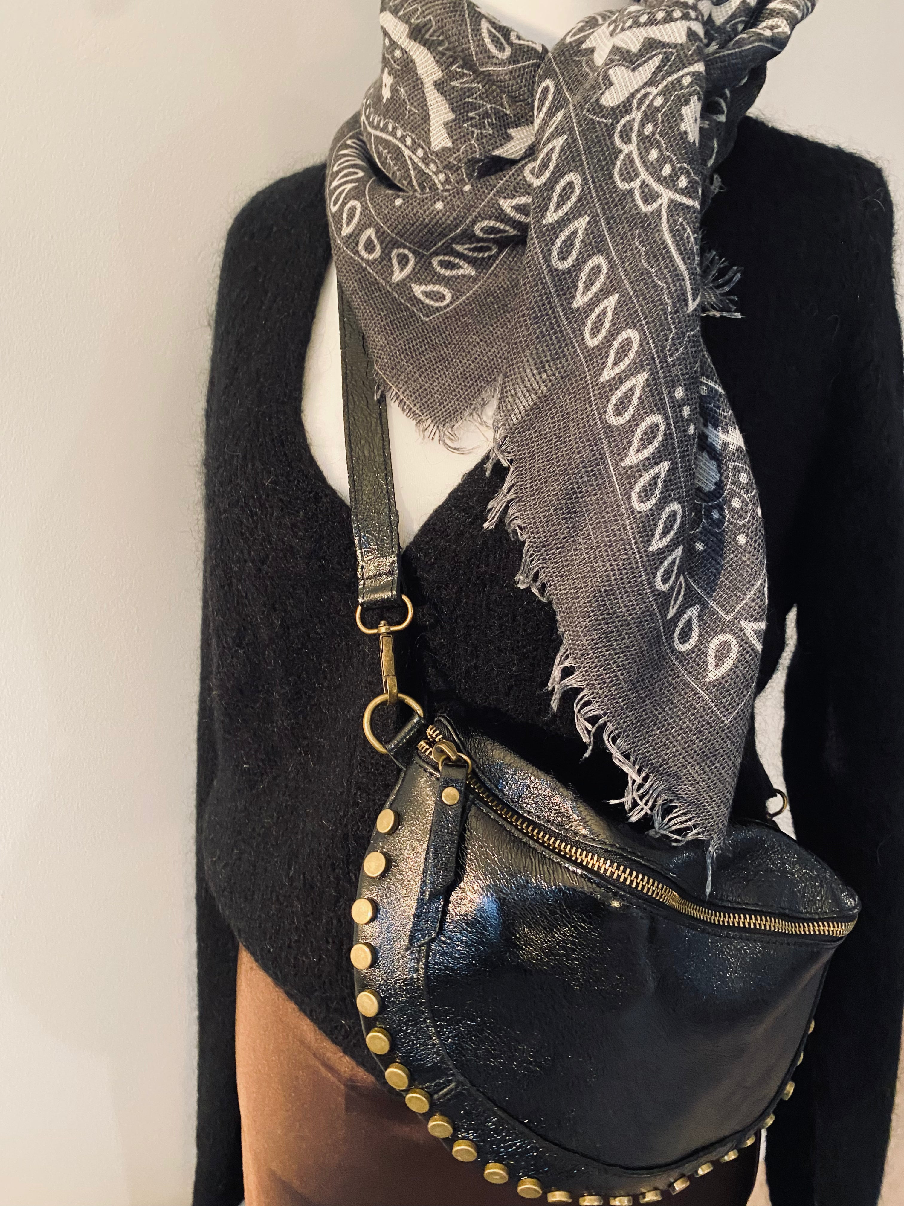 Sac banane en cuir