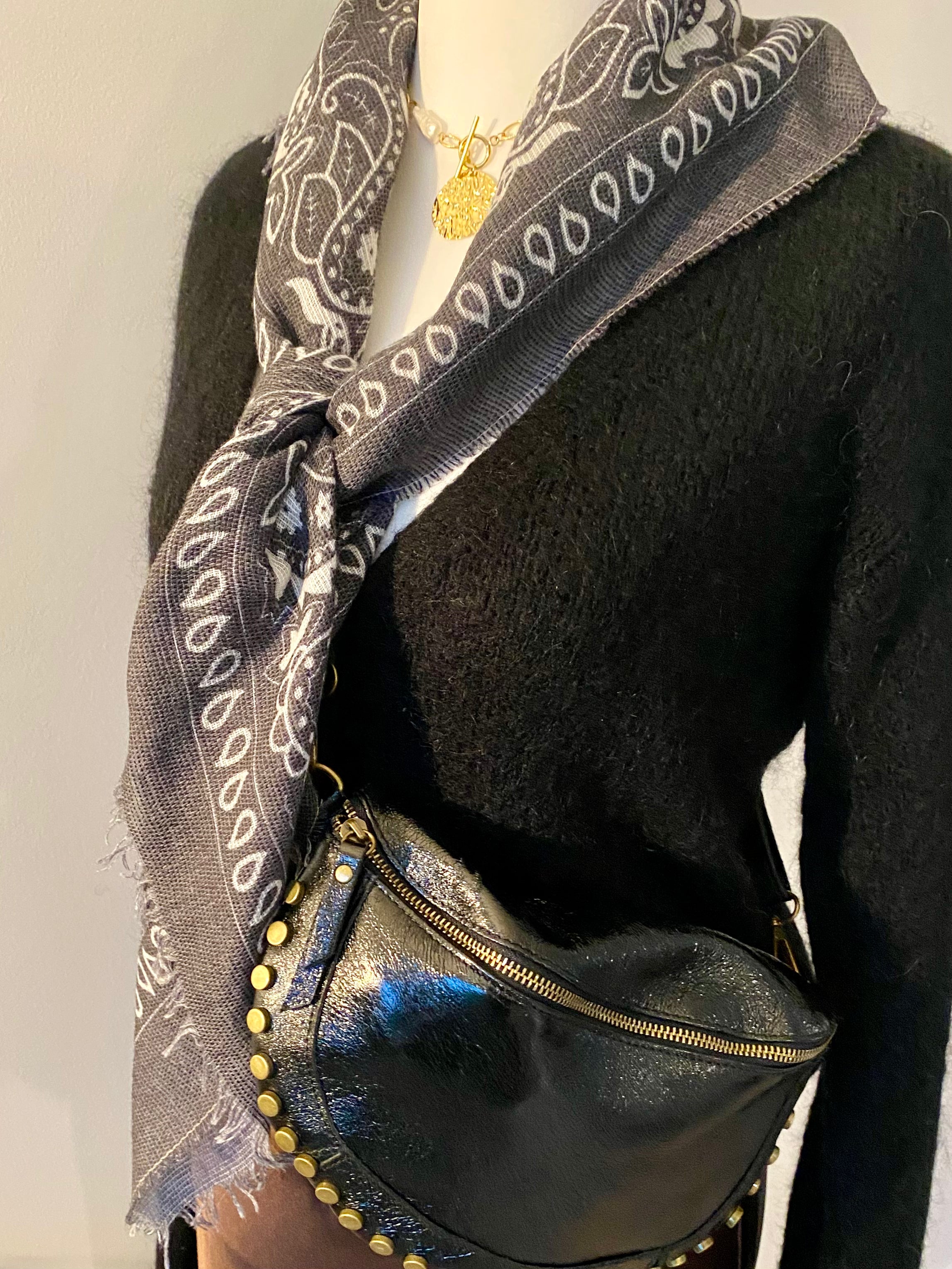 Sac banane en cuir