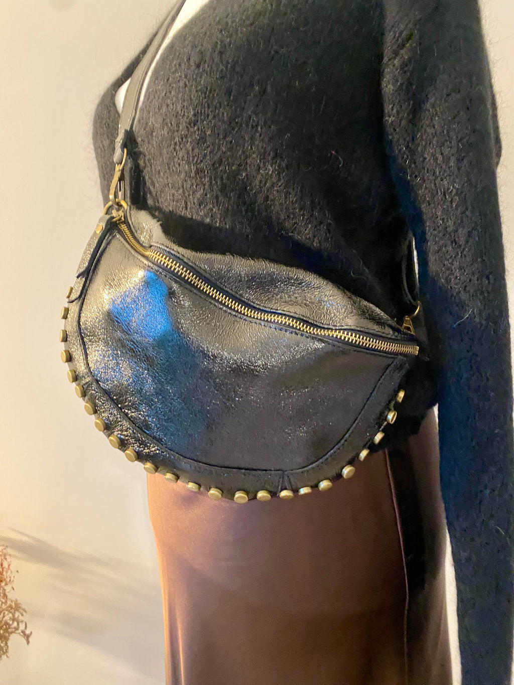 Sac banane en cuir