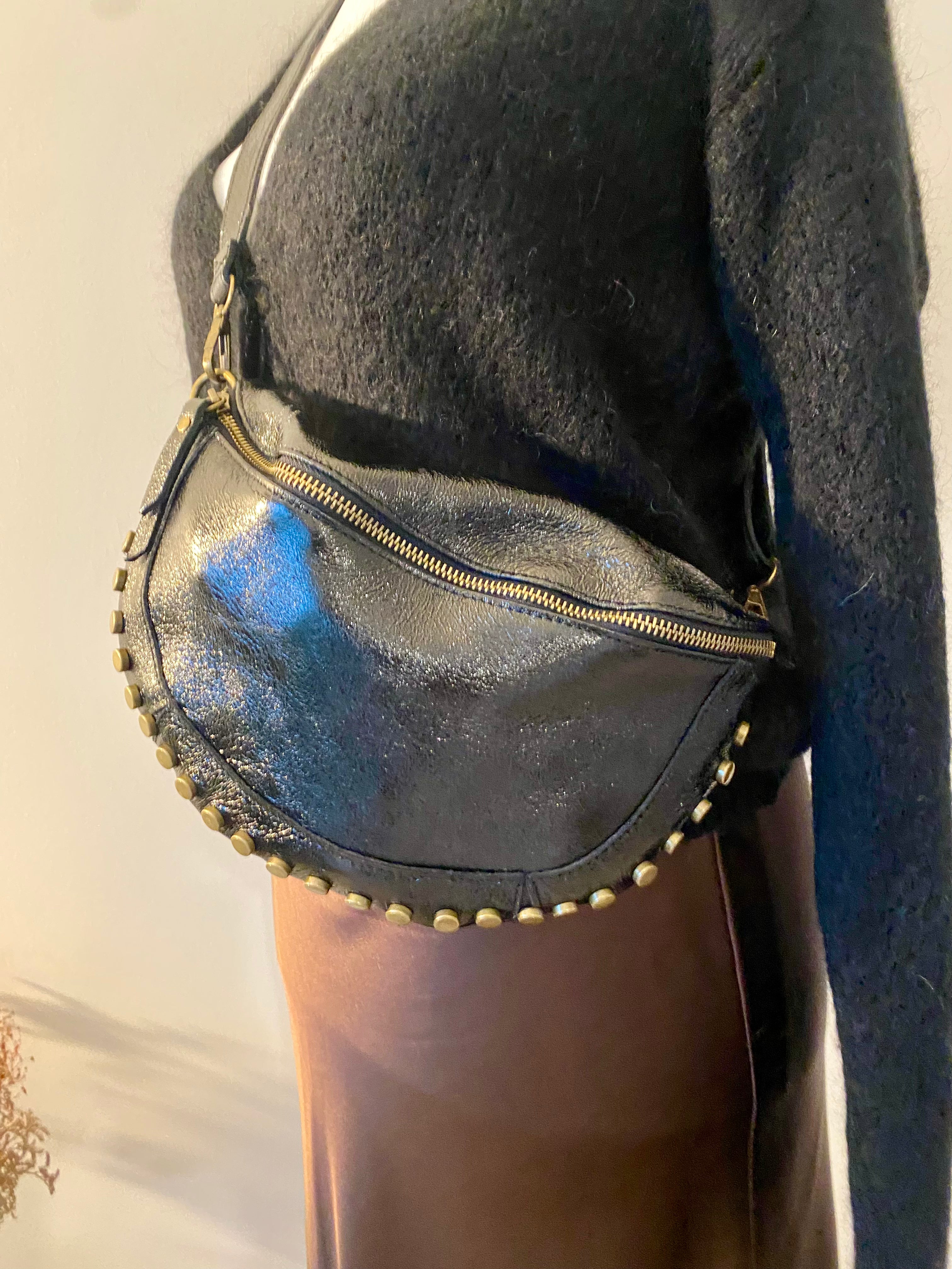 Sac banane en cuir