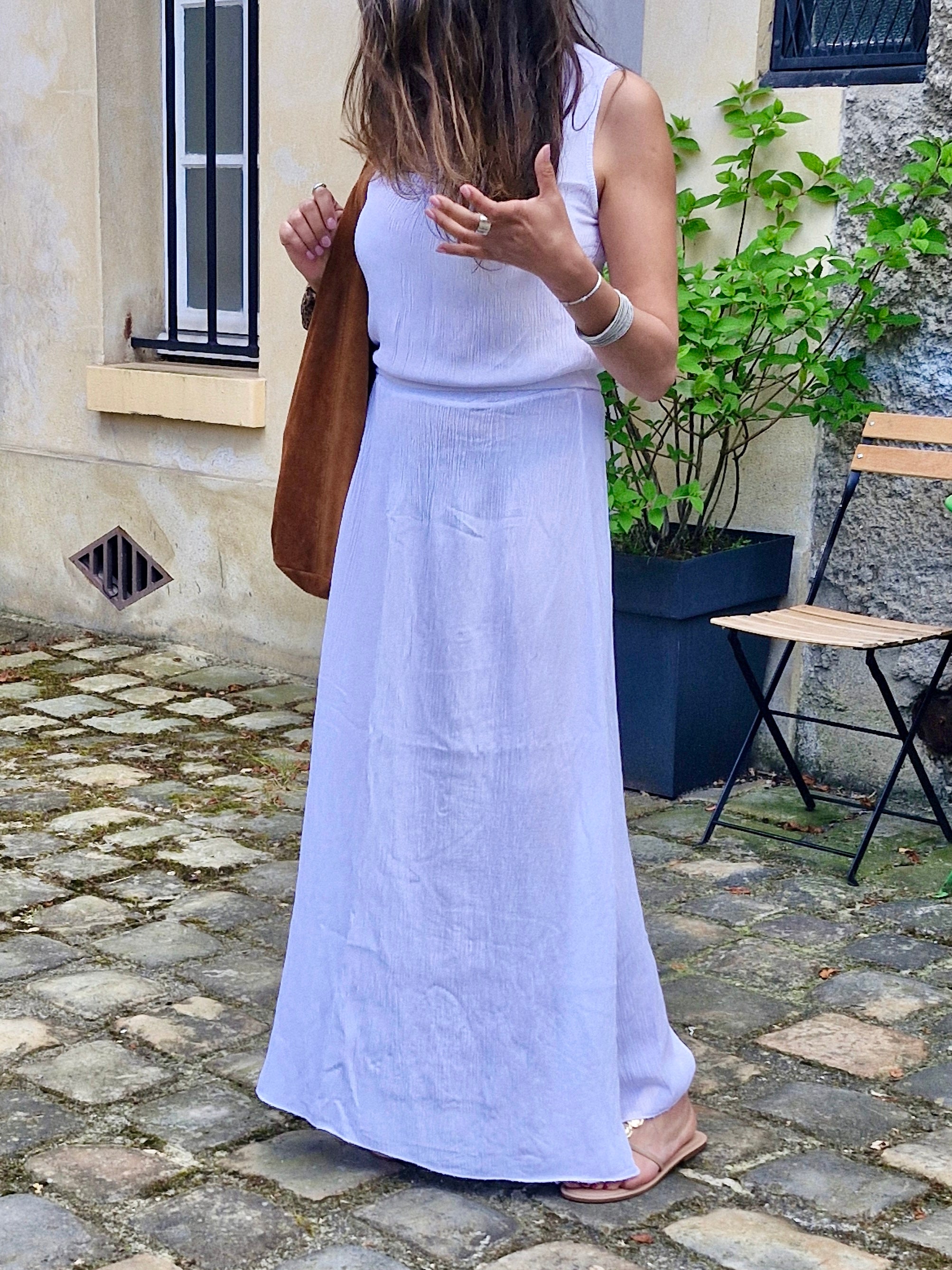 Ensemble Top et jupe blanc