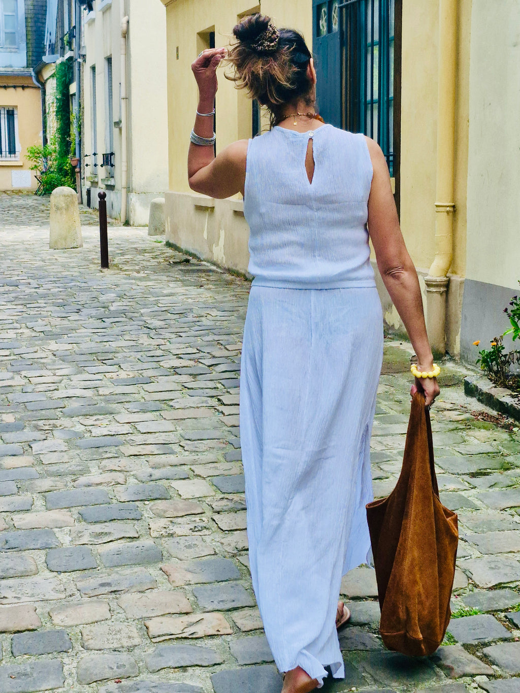 Ensemble Top et jupe blanc