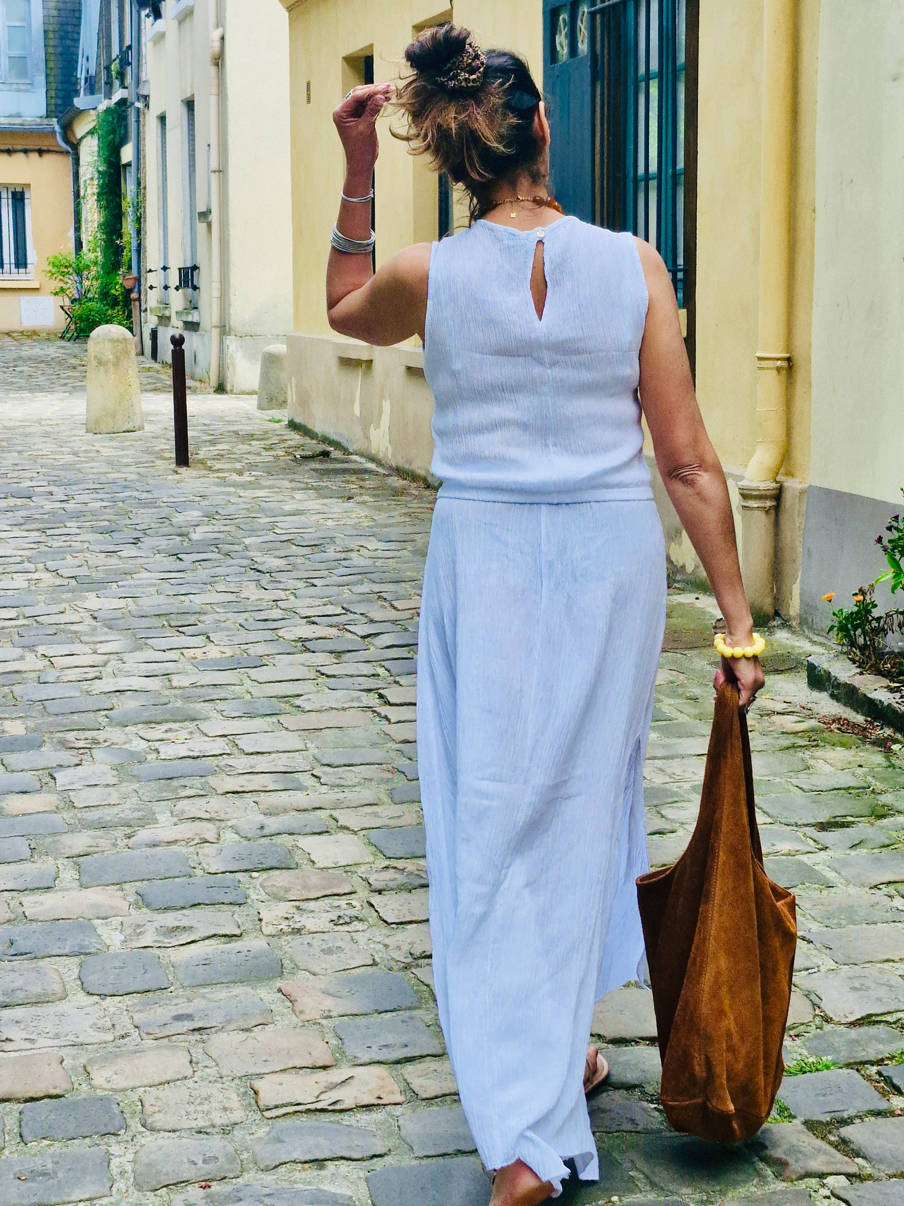 Ensemble Top et jupe blanc