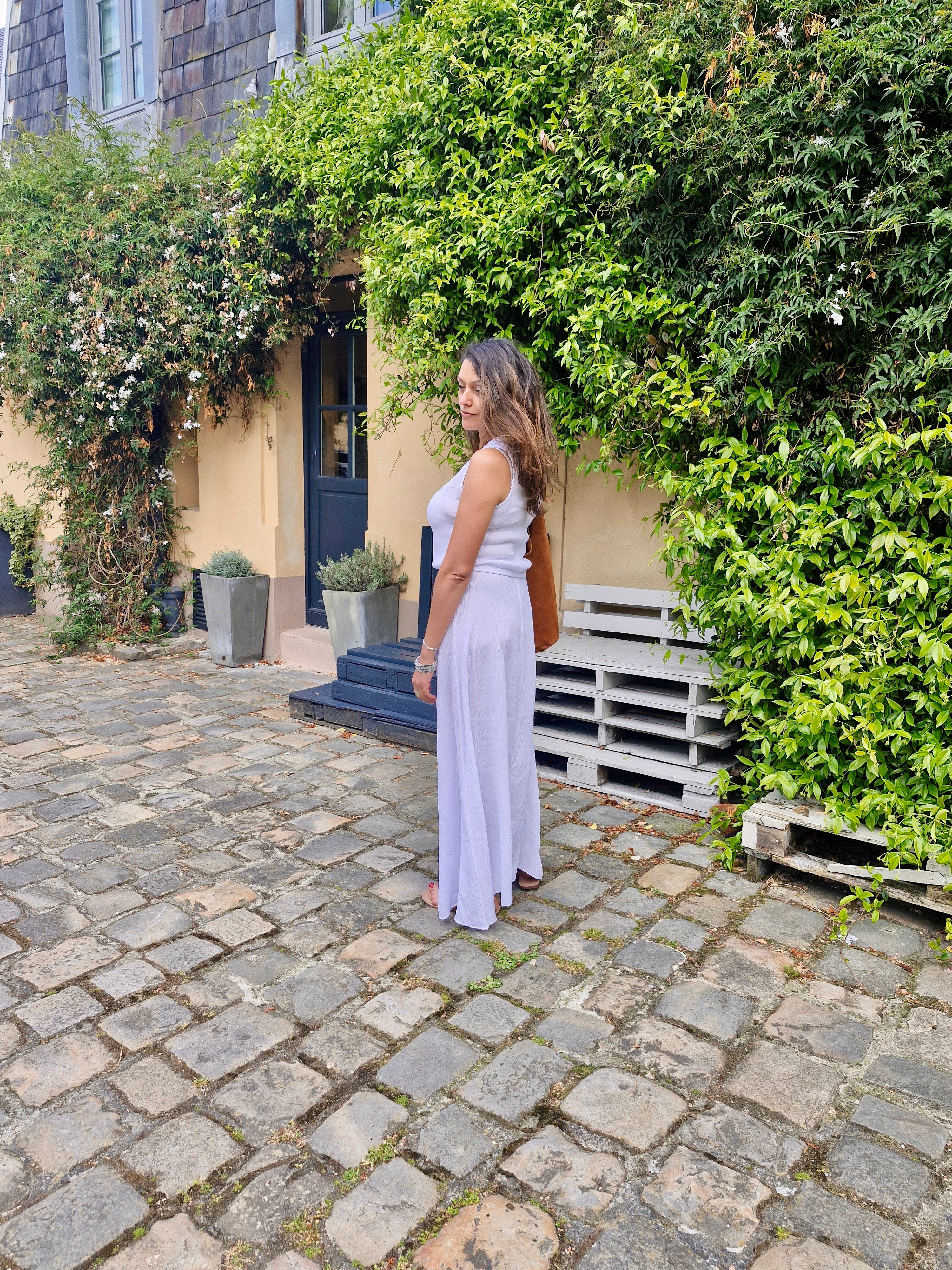 Ensemble Top et jupe blanc