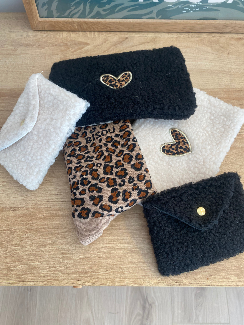 Pochette coeur Léopard