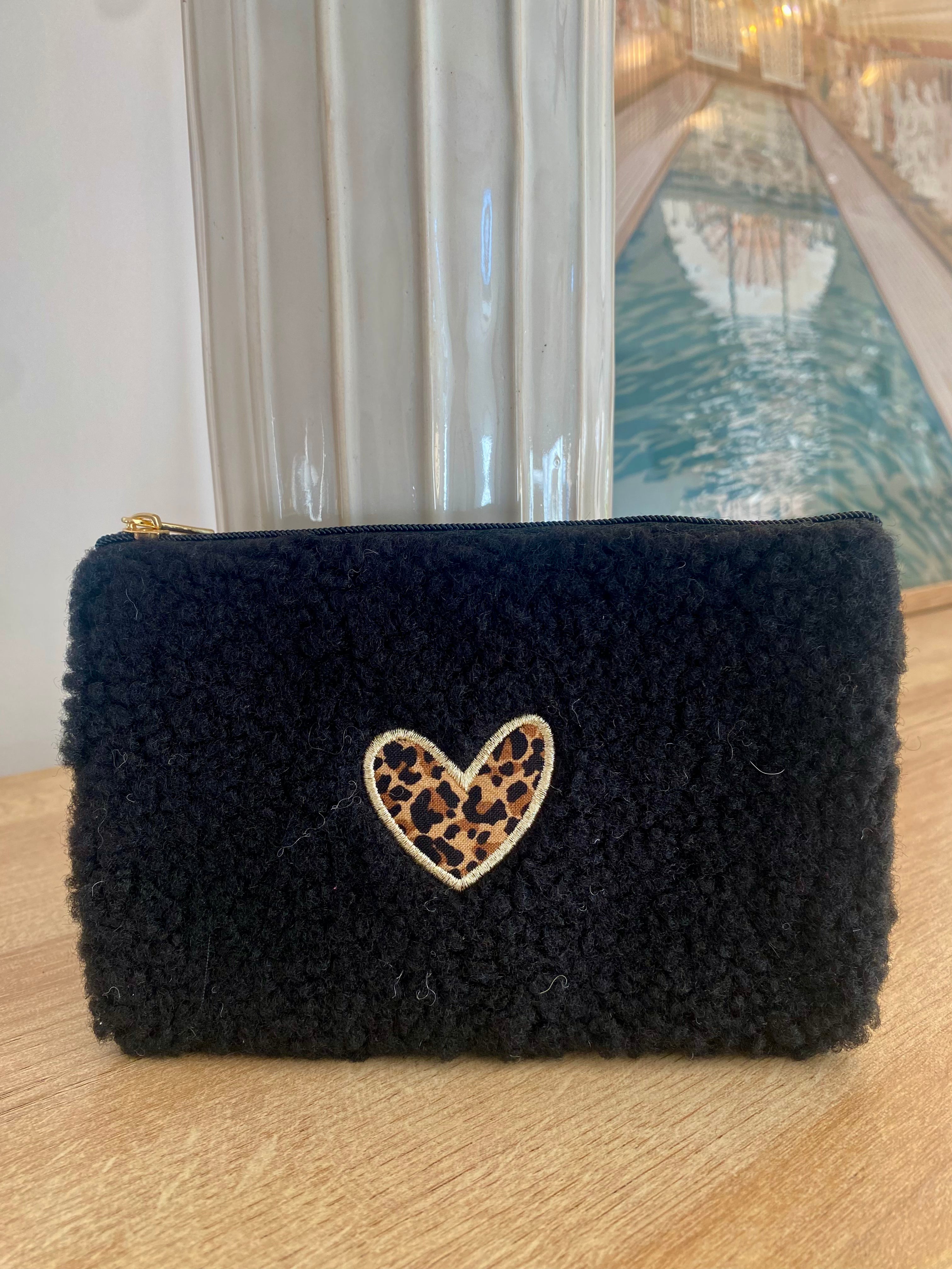 Pochette coeur Léopard