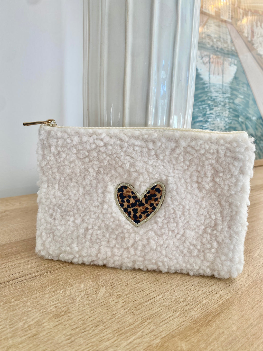 Pochette coeur Léopard