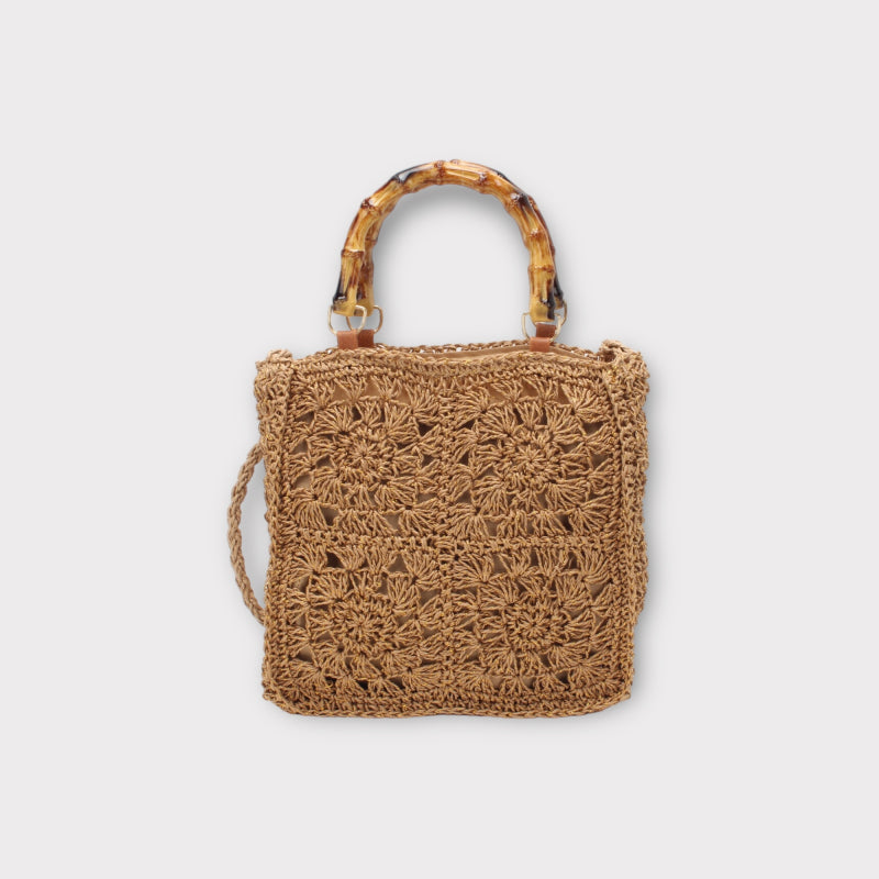 Sac avec anse en bois